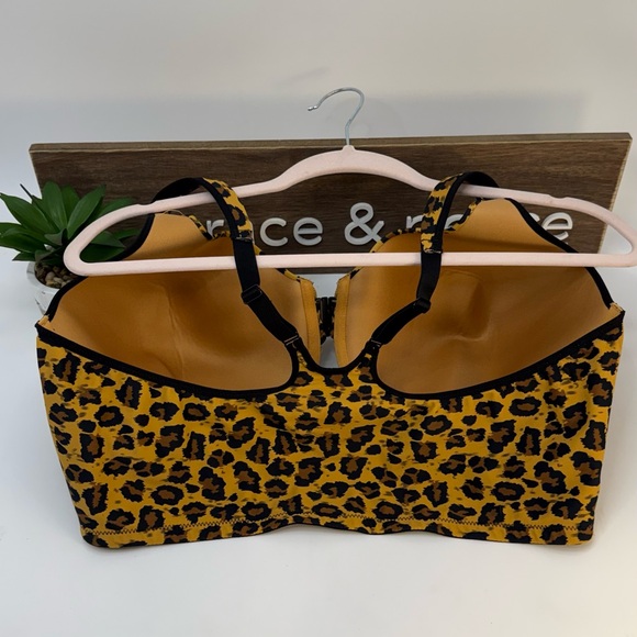 Leading Lady Yellow Leopard Print Bra Sz 48 DD - Picture 2 of 16